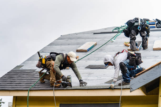 Professional Gutter Installation technician working in Waunakee, WI